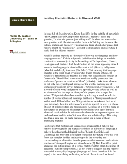 print version - Enculturation | A Journal of Rhetoric, Writing, and
