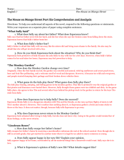 The House on Mango Street Part Six Comprehension and Analysis