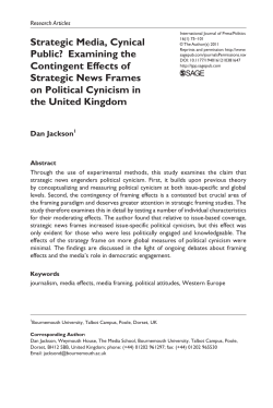 PDF (Strategic news, cynical public?)