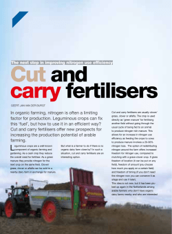 In organic farming, nitrogen is often a limiting factor for production