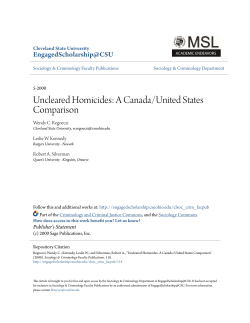 Uncleared Homicides: A Canada/United States Comparison