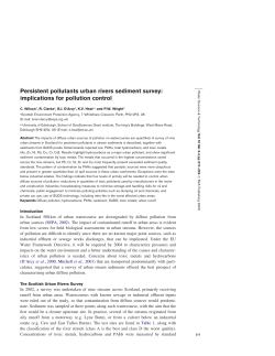 Persistent Pollutants Urban Rivers Sediment Survey