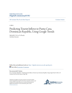 Predicting Tourist Inflows to Punta Cana, Dominican Republic