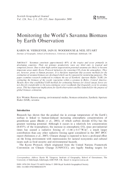 Monitoring the World`s Savanna Biomass by Earth Observation