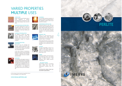 Imerys Perlite Brochure - Imerys Performance Minerals