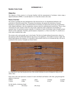 3 Resistor Color Code - Engineering Home Page