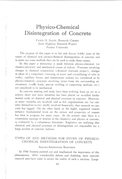 Physico-Chemical Disintegration of Concrete - Purdue e-Pubs