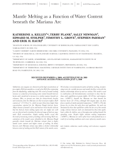 Mantle Melting as a Function of Water Content