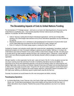 The Devastating Impacts of Cuts to United Nations Funding