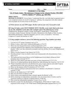 Ch. 23 Study Guide