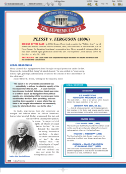 PLESSY v. FERGUSON (1896)