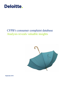 CFPB`s consumer complaint database Analysis reveals
