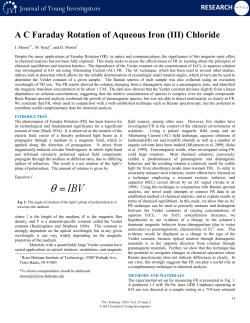AC Faraday Rotation of Aqueous Iron (III) Chloride