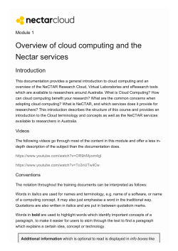 Overview of cloud computing and the Nectar