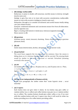 GATECounsellor Aptitude Practice Solutions -3