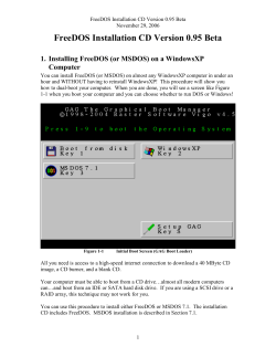 FreeDOS Installation CD Version 0.95 Beta