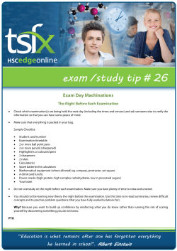 exam /study tip # 26