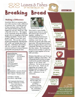 Summer 2016 Newsletter - Loaves and Fishes of the Fox Valley