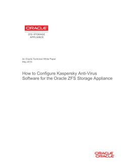 How to Configure Kaspersky Anti-Virus for the Oracle ZFS Storage