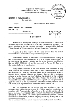 &yuml;&thorn;D e c i s i o n , E R C   C a s e   N o . 2 0 0 6 - 2 1 0 C C