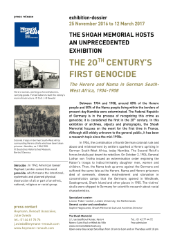 THE 2OTH CENTURY`S FIRST GENOCIDE