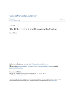 The Roberts Court and Penumbral Federalism