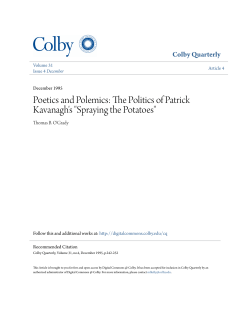 Poetics and Polemics: The Politics of Patrick Kavanagh`s