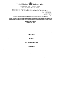 Discussion paper by Prof. Edward Wolfers