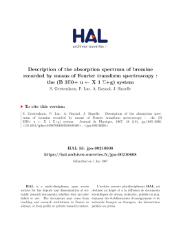 Description of the absorption spectrum of bromine recorded by