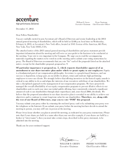 Proxy Statement for our 2013 Annual General Meeting of