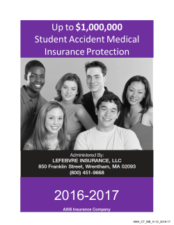 Student Insurance Form - Watertown Public Schools