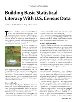 Building Basic Statistical Literacy With US Census Data