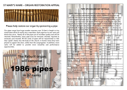 1986 pipes - St Mary`s Organ Rebuild Appeal