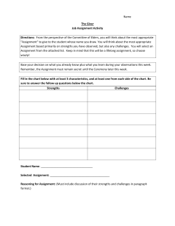 The Giver Job Assignment Activity