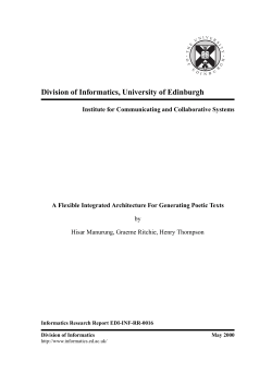 Division of Informatics, University of Edinburgh