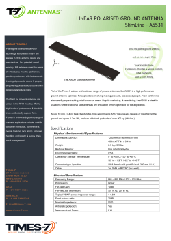 LINEAR POLARISED GROUND ANTENNA SlimLine &ndash; A5531