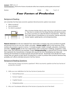 Four Factors of Production