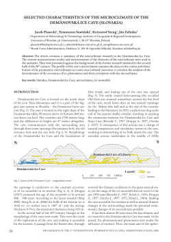 selected characteristics of the microclimate of the demänovská ice