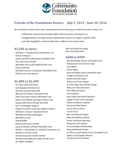 See who our Friends are. - Community Foundation for the Fox Valley