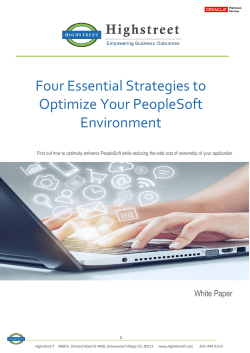 Four Essential Strategies to Optimize Your PeopleSoft