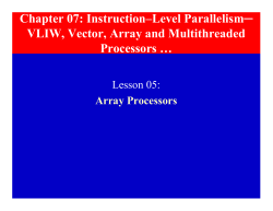Array processor - Dr. Lokesh Chouhan