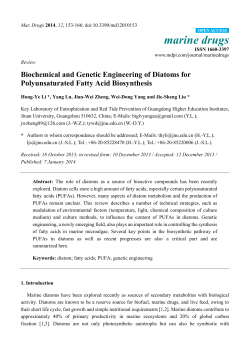 Biochemical and Genetic Engineering of Diatoms for