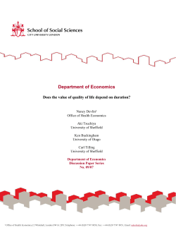 Department of Economics - City, University of London