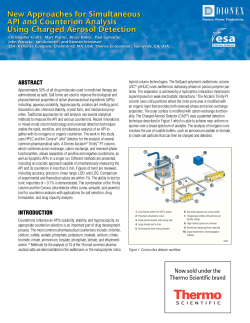 New Approaches for Simultaneous API and Counterion Analysis