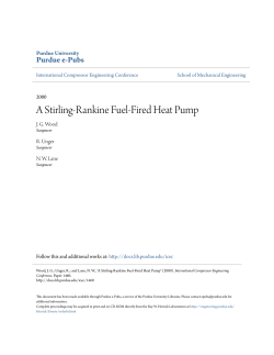 A Stirling-Rankine Fuel-Fired Heat Pump - Purdue e-Pubs