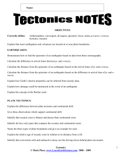 Tectonics Notes