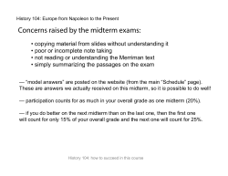 Concerns raised by the midterm exams: