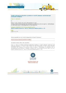 Small ruminant production systems in north Lebanon: Technical and