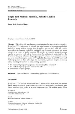 Triple Task Method: Systemic, Reflective Action Research, 3 April