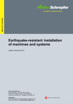 Earthquake-resistant installation of machines and systems